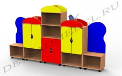 Children's Slide and Toy Storage Wall