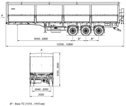 Heavy-Duty Tri-Axle Semi-Trailer AM9460-12S with CEYLAN AS-1210-225-ST-OV Axles, 12 Ton Capacity