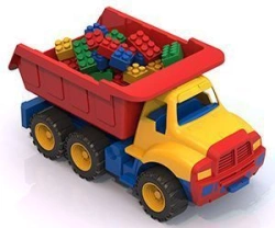 Mishka" Dump Truck with Constructor Set (47 Pieces)