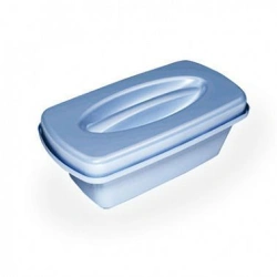 Polymer Containers with Perforated Tray and Lid for Pre-Sterilization Cleaning