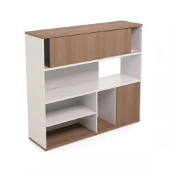 Wooden Office Cabinet with Open Shelf Art. 221/5