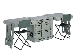 Admiral® Folding Mobile Table-Container with Two Tabletops
