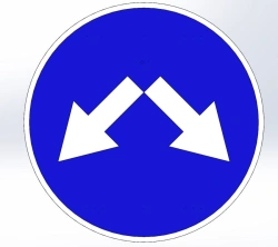 Road Traffic Sign Kompo-Slim D900 Type B with LED Strip 12V