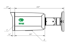 IP Camera with IR Illumination, Model VK-AT-6-22-61