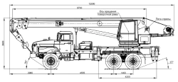 25 Ton Truck Crane KС-55713-3 on Ural-4320 Chassis