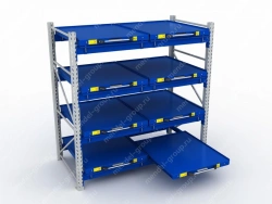 S-HEAVY Heavy-Duty Shelving with Roll-Out Platforms