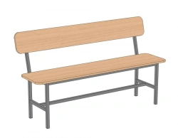 Bench with Backrest 1000x350x780 mm SKS 100