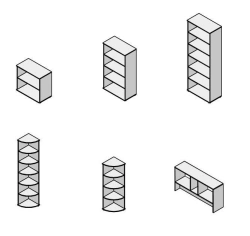 Office Wooden Shelving Unit - Gamma Furniture Set