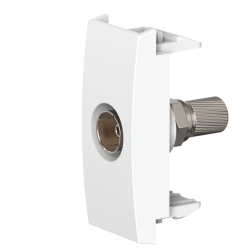 CADUCEUS ALING MODE FM Antenna Socket, Single, 1M, White, Art. 6622.0