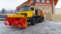 Snow Removal Rotary Snowblower SFR-1 Model 101-SA-02 on Ural 6370 Chassis