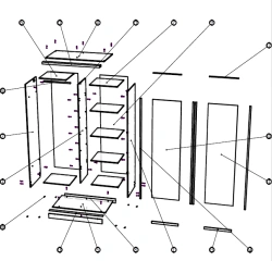 Wooden Wardrobe for Clothes MP-SHK2D