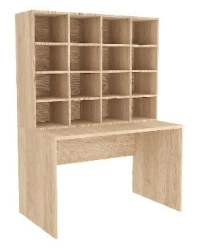 Correspondence Table with Cage for Organized Storage