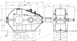 Horizontal Two-Stage Cylindrical Reducer PM-750SPSH
