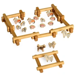 Wooden Construction Set "Yard" (58 Pieces) - Model 1-21