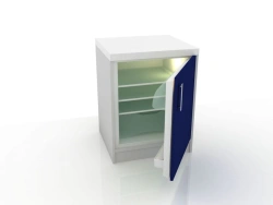 Medical Module with Refrigerator, 102-003 X, 650x600x850 mm