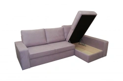 Three-Seater Sofa Bed with Eurobook Mechanism and Ottoman - Bashkir Furniture Factory