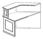 Classic Series Corner Module for Teaching Desks