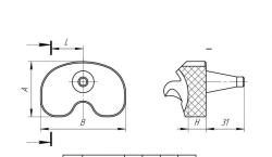 Large Tibial Insert 1/13.5mm, Article 17.01.135