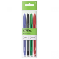 STM Ballpoint Pen Set - 5 Assorted Colors