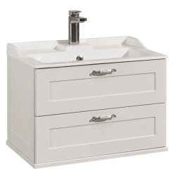 Aquaton Leon 65 Wall-Mounted Vanity Cabinet - White Oak 1A187001LBPS01