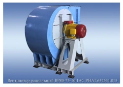 Radial Fan VR 80-75-10.1AC for Air Movement in Ventilation Systems