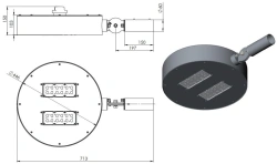 Functional Decorative Lighting Rondo-2 DTUP-892.2-AF 50W ICL NEMA