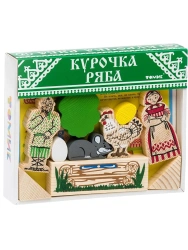 Wooden Story Constructor "Ryaba the Hen" (17 Pieces) Model 4534-1