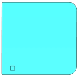 Medium Door Glass for GAZ Business (Color YP, Left) - Code 00531TDR05003