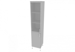 Laboratory Equipment Storage Cabinet with Glass, 400x420x1950mm