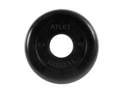 Rubber-Coated Weight Plate "Atlet", 51 mm, 2.5 kg Model MB-AtletB51-2.5
