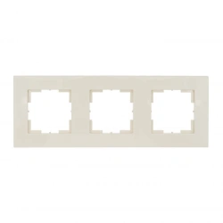 Axiom Triple Socket Frame in Ivory