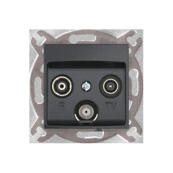 CADUCEUS ALING PRESTIGE Hidden Installation TV/FM/SAT Socket, Graphite, Art. 6012S.2