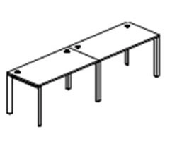 Modular Workstation KS.RsP-3.058 with P-shaped Frame