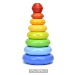Classic Stacking Pyramid Toy with 7 Rings for Kids