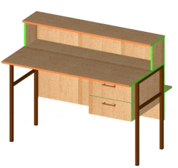 Library Barrier Table (Metal/Frame)