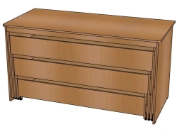 Triple-Decker Bed in a Chest - Model K11