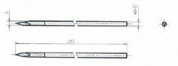 Bone Fixation Wire 230mm, d=2mm, 2x0.4